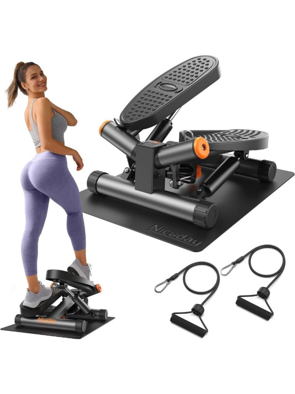 Mini Stepper for Home Exercise - Compact Design, 300LBS Capacity, Fitness